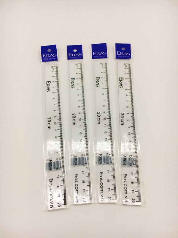 Thước kẻ trắng 20 cm E904