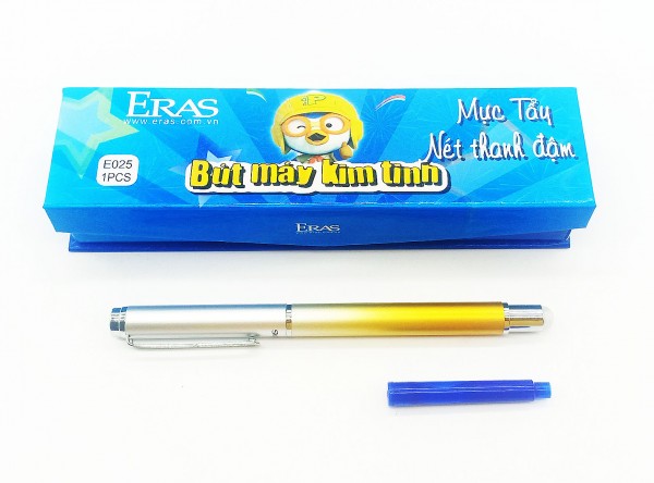 Bút máy kim tinh ngòi mài có đầu tẩy E025
