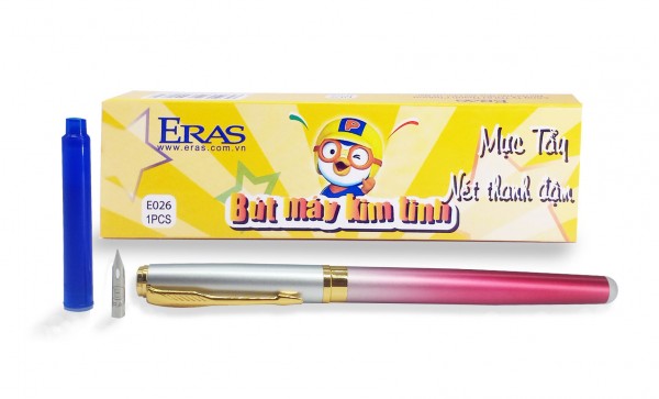 Bút máy kim tinh ngòi mài, có đầu tẩy E026
